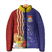 Kiribati Heritage Padded Jacket Map of the Islands and Polynesia Pattern