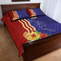 Kiribati Heritage Quilt Bed Set Map of the Islands and Polynesia Pattern