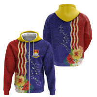 Kiribati Heritage Zip Hoodie Map of the Islands and Polynesia Pattern
