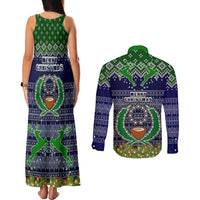 pohnpei-state-christmas-couples-matching-tank-maxi-dress-and-long-sleeve-button-shirts-coat-of-arms-beautiful-merry-xmas-snowflake
