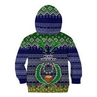 Pohnpei State Christmas Kid Hoodie Coat of Arms Beautiful Merry Xmas Snowflake LT03 - Polynesian Pride