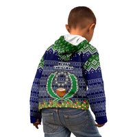 Pohnpei State Christmas Kid Hoodie Coat of Arms Beautiful Merry Xmas Snowflake LT03 - Polynesian Pride