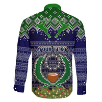 Personalised Pohnpei State Christmas Family Matching Mermaid Dress and Hawaiian Shirt Coat of Arms Beautiful Merry Xmas Snowflake LT03 - Polynesian Pride