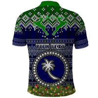 Personalised Chuuk State Christmas Polo Shirt Coat of Arms Beautiful Merry Xmas Snowflake LT03 - Polynesian Pride