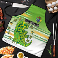 Cook Islands Va'a Race Apron Te Tatau Tattoos Sporty Style Green-White Color - Polynesian Pride
