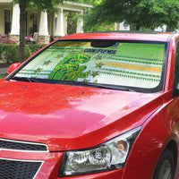 Cook Islands Va'a Race Auto Sun Shade Te Tatau Tattoos Sporty Style Green-White Color - Polynesian Pride