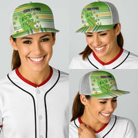 Cook Islands Va'a Race Baseball Net Cap Te Tatau Tattoos Sporty Style Green-White Color - Polynesian Pride