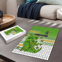 Cook Islands Va'a Race Puzzle Te Tatau Tattoos Sporty Style Green-White Color - Polynesian Pride