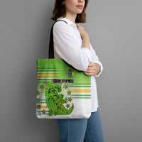 Cook Islands Va'a Race Tote Bag Te Tatau Tattoos Sporty Style Green-White Color - Polynesian Pride