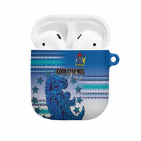 Cook Islands Va'a Race AirPods Case Te Tatau Tattoos Sporty Style Light Blue Color LT03 Blue - Polynesian Pride