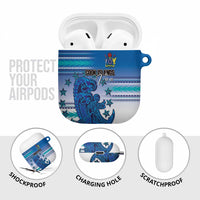 Cook Islands Va'a Race AirPods Case Te Tatau Tattoos Sporty Style Light Blue Color LT03 - Polynesian Pride
