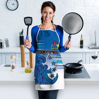 Cook Islands Va'a Race Apron Te Tatau Tattoos Sporty Style Light Blue Color - Polynesian Pride