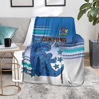 Cook Islands Va'a Race Blanket Te Tatau Tattoos Sporty Style Light Blue Color - Polynesian Pride