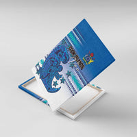 Cook Islands Va'a Race Canvas Wall Art Te Tatau Tattoos Sporty Style Light Blue Color - Polynesian Pride