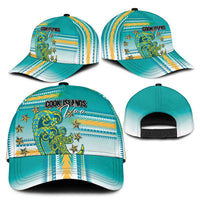 Cook Islands Va'a Race Classic Cap Te Tatau Tattoos Sporty Style Turquoise Color - Polynesian Pride