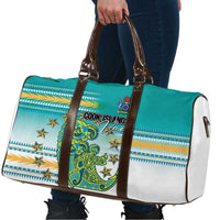 Cook Islands Va'a Race Travel Bag Te Tatau Tattoos Sporty Style Turquoise Color - Polynesian Pride
