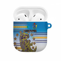 Cook Islands Va'a Race AirPods Case Te Tatau Tattoos Sporty Style Glory Blue Color LT03 Blue - Polynesian Pride