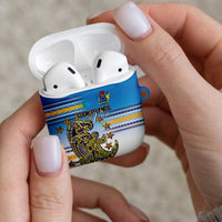 Cook Islands Va'a Race AirPods Case Te Tatau Tattoos Sporty Style Glory Blue Color LT03 - Polynesian Pride