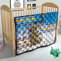 Cook Islands Va'a Race Quilt Te Tatau Tattoos Sporty Style Glory Blue Color - Polynesian Pride