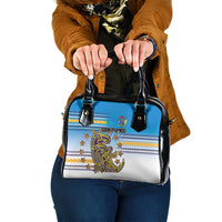 Cook Islands Va'a Race Shoulder Handbag Te Tatau Tattoos Sporty Style Glory Blue Color - Polynesian Pride