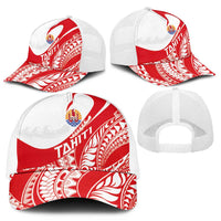 Tahiti Va'a Race Mesh Trucker Cap Polynesian Tattoos Sporty Style LT03 - Polynesian Pride