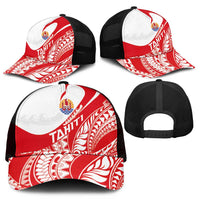 Tahiti Va'a Race Mesh Trucker Cap Polynesian Tattoos Sporty Style LT03 - Polynesian Pride