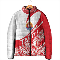 Personalised Tahiti Va'a Race Padded Jacket Polynesian Tattoos Sporty Style - Polynesian Pride