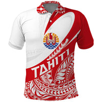 Personalised Tahiti Va'a Race Polo Shirt Polynesian Tattoos Sporty Style - Polynesian Pride