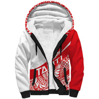 Personalised Tahiti Va'a Race Sherpa Hoodie Polynesian Tattoos Sporty Style - Polynesian Pride