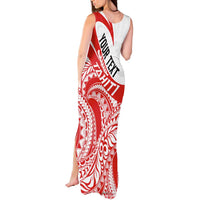 Personalised Tahiti Va'a Race Tank Maxi Dress Polynesian Tattoos Sporty Style - Polynesian Pride