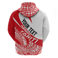 Personalised Tahiti Va'a Race Zip Hoodie Polynesian Tattoos Sporty Style - Polynesian Pride