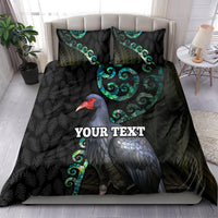 Custom Pukeko New Zealand Bedding Set Koru Papua Shell with Silver Fern Pattern LT03 - Polynesian Pride