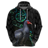 Custom Pukeko New Zealand Hoodie Koru Papua Shell with Silver Fern Pattern LT03 - Polynesian Pride