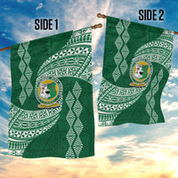 Tonga Lahaina High School Garden Flag Traditional Ngatu and Polynesian Pattern LT03 - Polynesian Pride