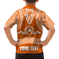 Tonga Tailulu College Family Matching Off Shoulder Short Dress and Hawaiian Shirt Traditional Ngatu and Polynesian Pattern LT03 - Polynesian Pride