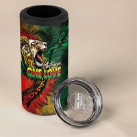 Aotearoa One Love 4 in 1 Can Cooler Tumbler Reggae Lion with Kakahu Huruhuru LT03 - Polynesian Pride