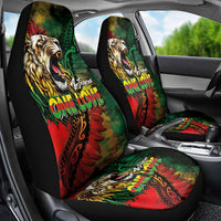 Aotearoa One Love Car Seat Cover Reggae Lion with Kakahu Huruhuru