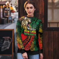 Aotearoa One Love Ugly Christmas Sweater Reggae Lion with Kakahu Huruhuru