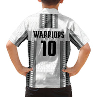 Fiji Rugby Warriors Family Matching Tank Maxi Dress and Hawaiian Shirt Masi Tribal Pattern Go Champion 2024