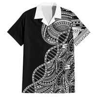 Samoan DNA Art Tattoo Family Matching Tank Maxi Dress and Hawaiian Shirt Polynesian Pattern Black Color LT03 Dad's Shirt - Short Sleeve Black - Polynesian Pride