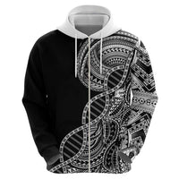 Samoan DNA Art Tattoo Hoodie Polynesian Pattern Black Color LT03 - Polynesian Pride