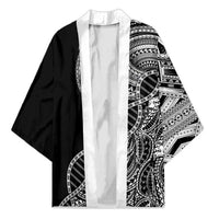 Samoan DNA Art Tattoo Kimono Polynesian Pattern Black Color LT03 Unisex Black - Polynesian Pride