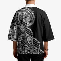 Samoan DNA Art Tattoo Kimono Polynesian Pattern Black Color LT03 - Polynesian Pride