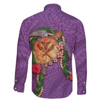 Hawaii Pikake and Maile Lei Family Matching Puletasi and Hawaiian Shirt Honu Polynesian Pattern Pink Color LT03 - Polynesian Pride