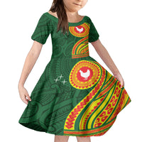 Manu'a Cession Day Family Matching Tank Maxi Dress and Hawaiian Shirt Polynesian Pattern