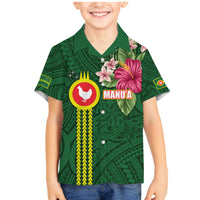 Manu'a Cession Day 120th Anniversary Family Matching Mermaid Dress and Hawaiian Shirt Polynesian Pattern and Hibiscus Flower