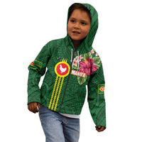 Manu'a Cession Day 120th Anniversary Kid Hoodie Polynesian Pattern and Hibiscus Flower
