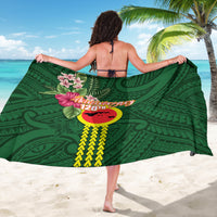 Manu'a Cession Day 120th Anniversary Sarong Polynesian Pattern and Hibiscus Flower