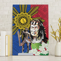 Philippines Lapu-Lapu Canvas Wall Art Filipino Sun Tattoo With Yakan Pattern
