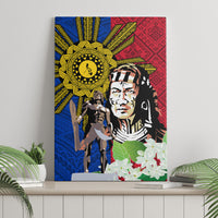 Philippines Lapu-Lapu Canvas Wall Art Filipino Sun Tattoo With Yakan Pattern